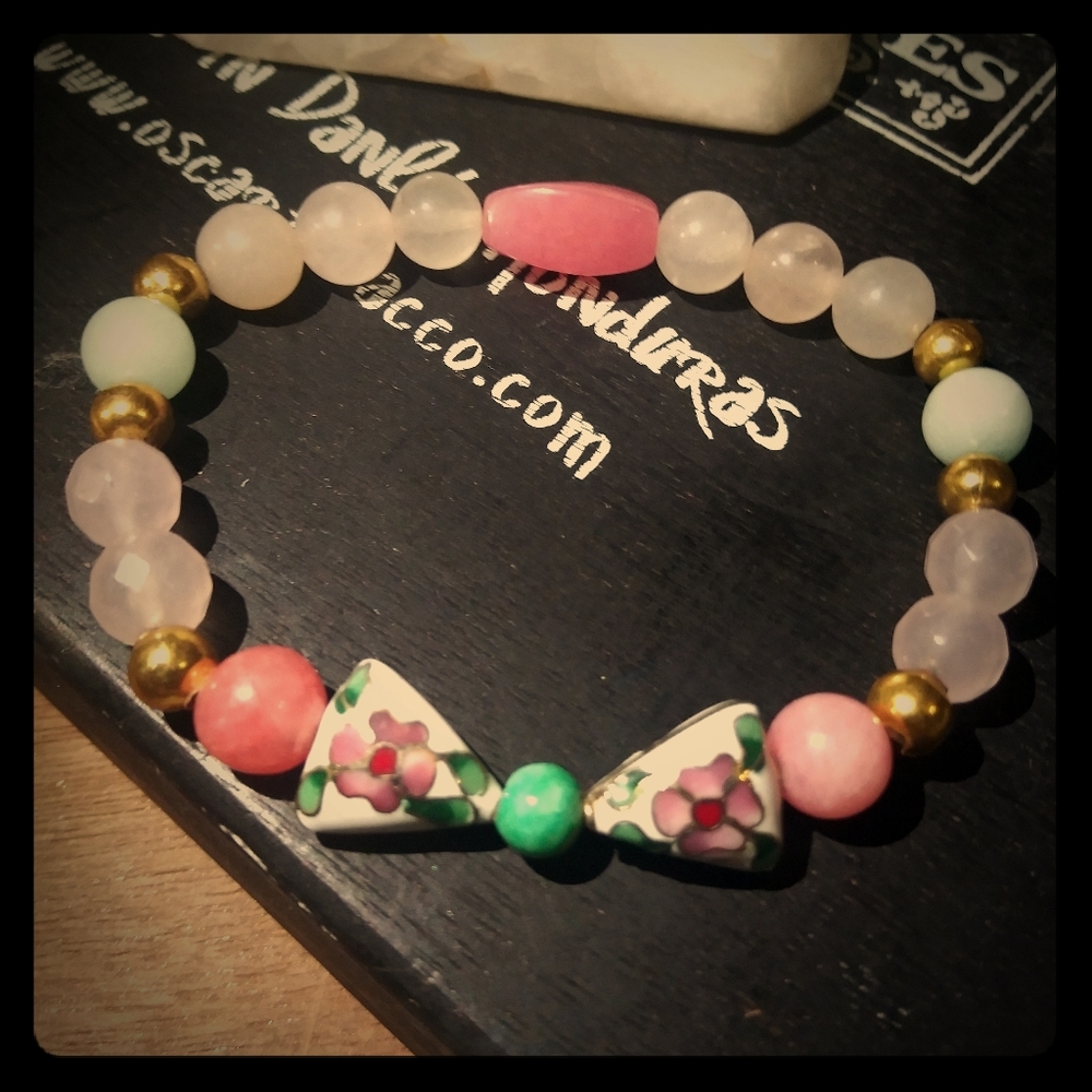 Cloisonne Gemstone Bracelet